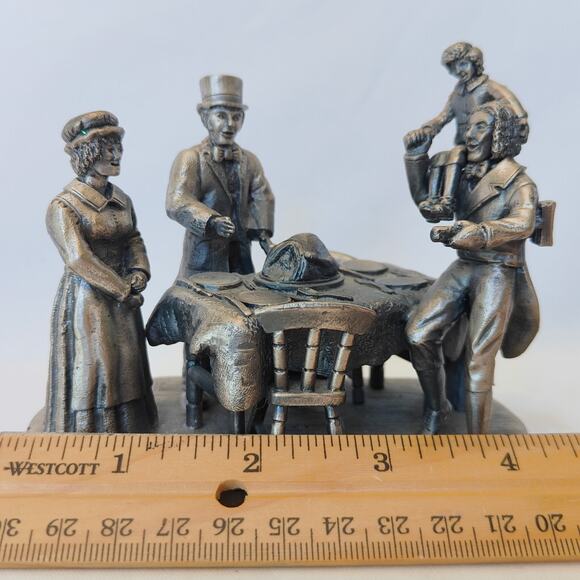 Tudor Mint Christmas Carol Pewter Figurine The Happy Ending Signed 706/5000 - Picture 13 of 14